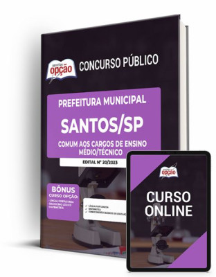 Apostila Prefeitura de Santos - SP 2023 - Comum aos Cargos de Ensino Médio/Técnico