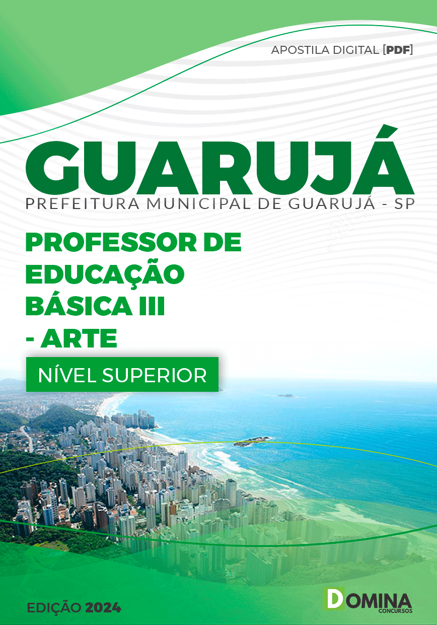 Apostila Pref Guarujá SP 2024 Professor III Artes