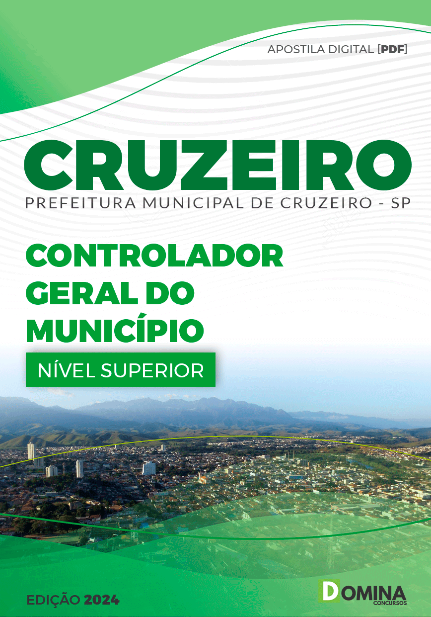 Apostila Pref Cruzeiro SP 2024 Controlador Geral do Município