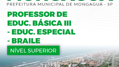 Apostila Prefeitura Mongaguá SP 2024 Professor de BRAILE