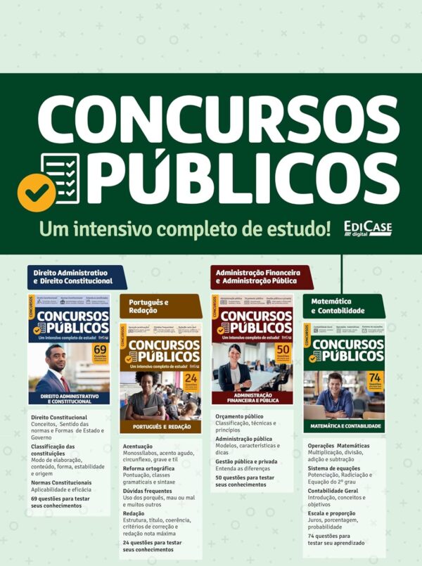 Livro Concursos Públicos 4: Matemática e Contabilidade - O Guia Completo para Seu Estudo Intensivo e Aprovação! - Imagem 2