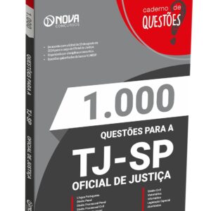 Livro 1.000 Questões Gabaritadas para Concurso de Oficial de Justiça TJ-SP | Preparação Completa e Assertiva