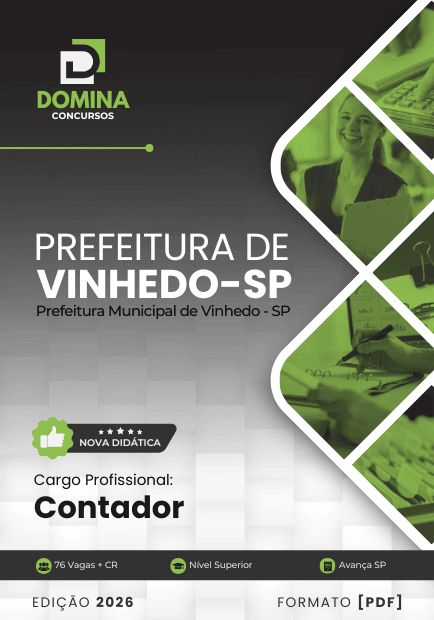 Apostila Contador Vinhedo SP 2026