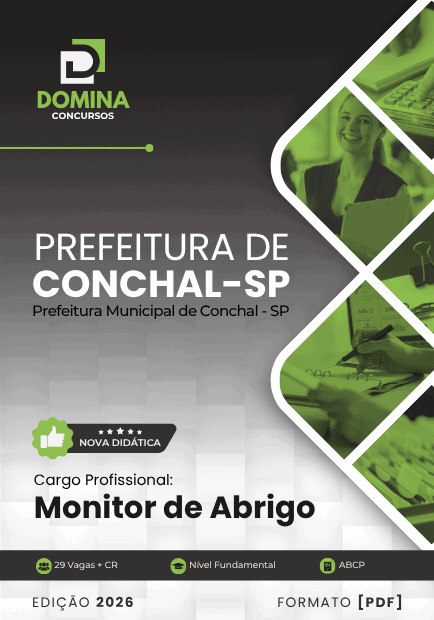 Apostila Monitor de Abrigo Conchal SP 2026