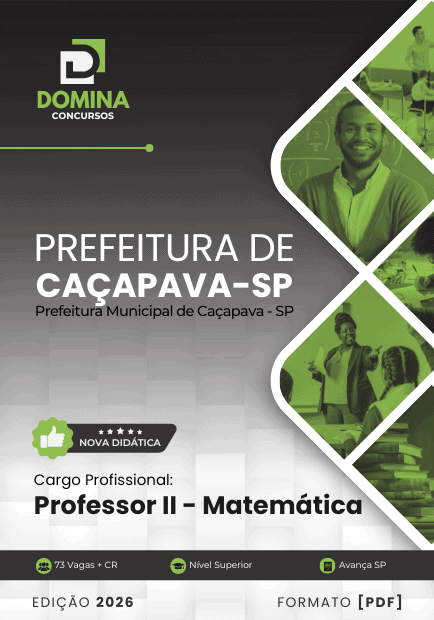 Apostila Professor de Matemática Caçapava SP 2026