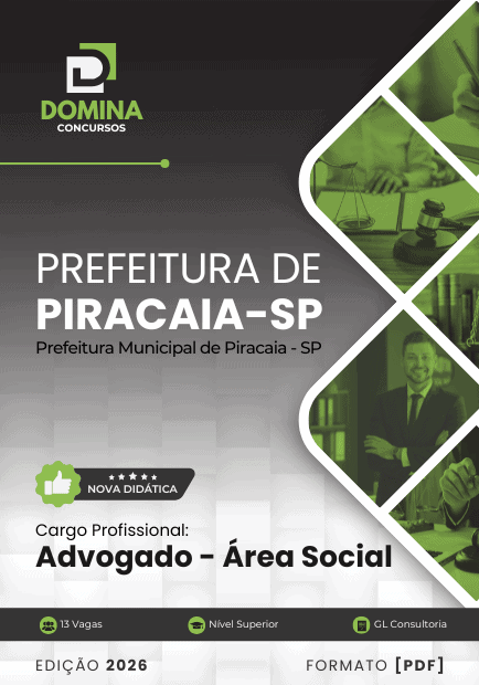 Apostila Advogado Área Social Piracaia SP 2026