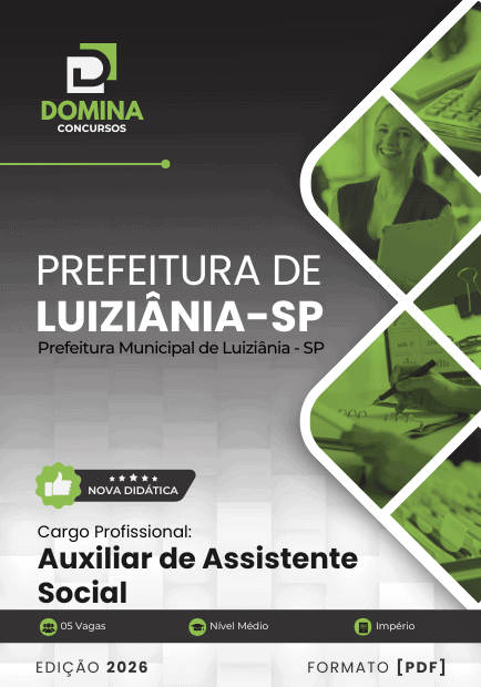 Apostila Auxiliar de Assistente Social Luiziânia SP 2026