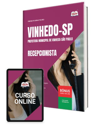 Apostila Prefeitura de Vinhedo - SP 2025: Vagas para Recepcionista
