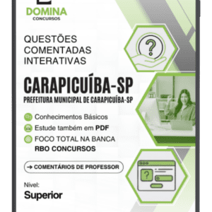 500 Questões Comentadas: Carapicuíba SP 2026 – Nível Superior – RBO Concursos