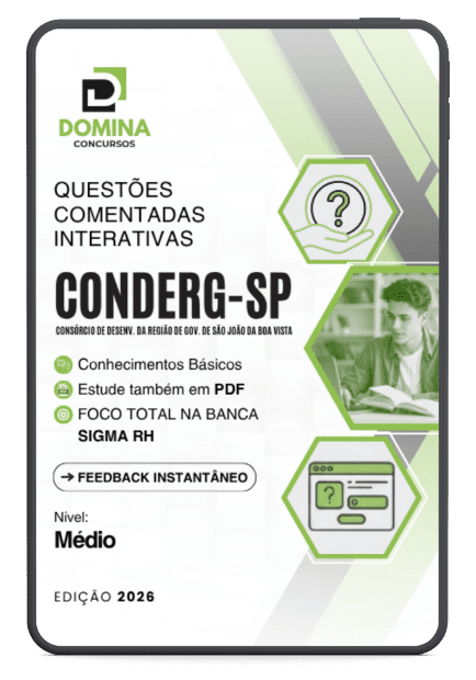 750 Questões Comentadas CONDERG SP 2026 Nível Médio Sigma RH
