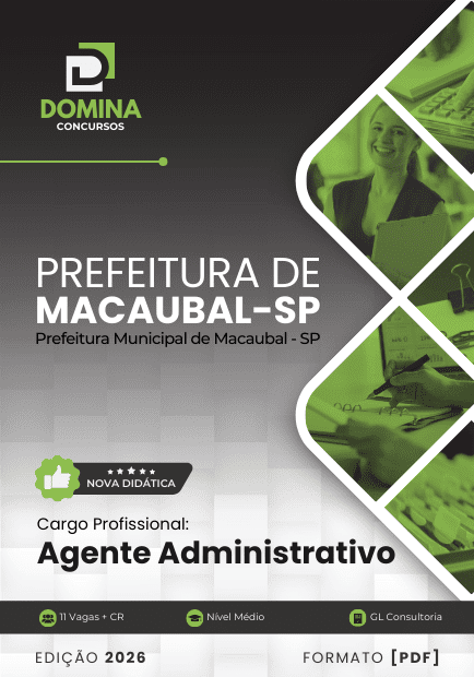 Apostila Agente Administrativo Macaubal SP 2026