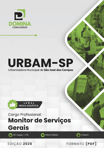 Apostila Monitor de Serviços Gerais URBAM São José do Campos SP 2026