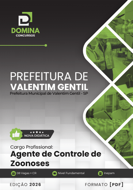 Apostila Agente de Controle de Zoonoses Valentim Gentil SP 2026