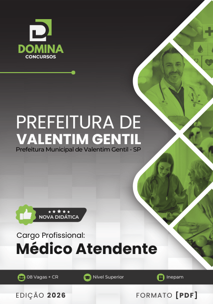 Apostila Médico Atendente Valentim Gentil SP 2026