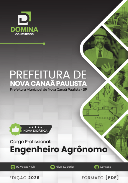 Apostila Engenheiro Agrônomo Nova Canaã Paulista SP 2026