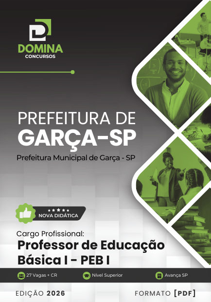 Apostila Professor de Educação Básica Garça SP 2026