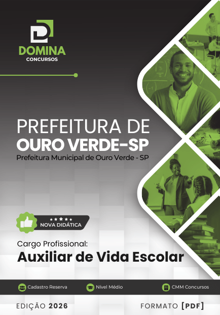 Apostila Auxiliar de Vida Escolar Ouro Verde SP 2026