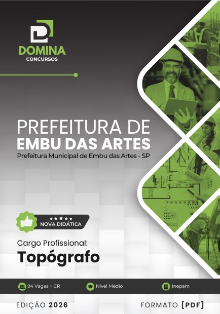 Apostila Embu das Artes SP 2026 Topógrafo